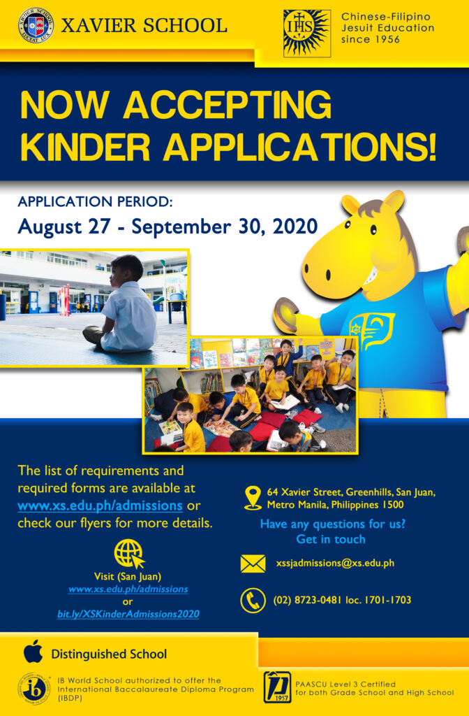 xavier hs calendar 2021 2022 Kinder Admissions For School Year 2021 2022 xavier hs calendar 2021 2022