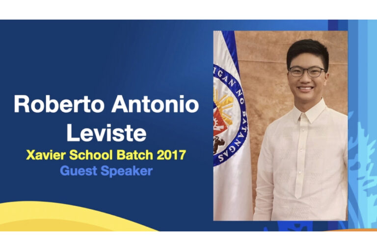 Read more about the article “Strive not for success but strive for significance”—Roberto Antonio “Ronin” S. Leviste (XS ’17) delivers inspirational speech at HS Reading of Honors 2021