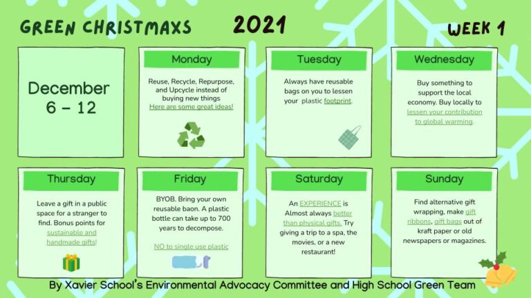 Read more about the article Weekly Green ChristmaXS Calendar Dec. 6–12, 2021