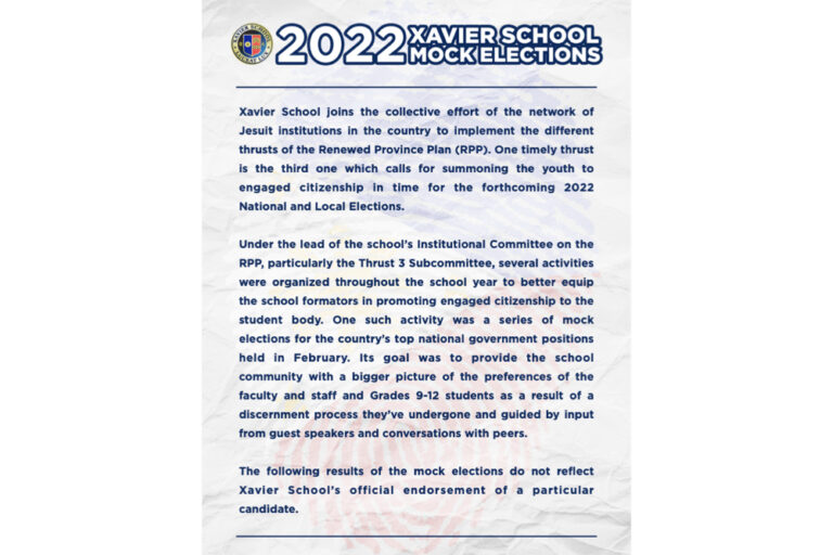 Read more about the article 2022 Xavier School Mock Elections