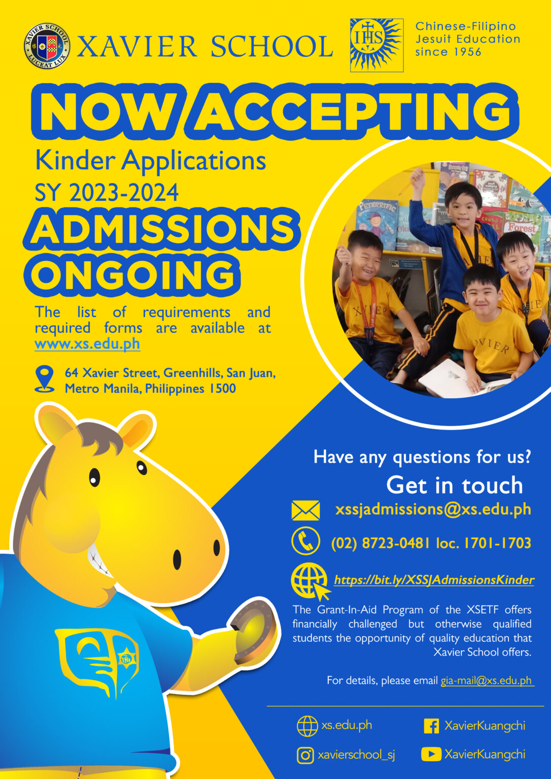 Kindergarten Admissions Announcement SY 2023 2024